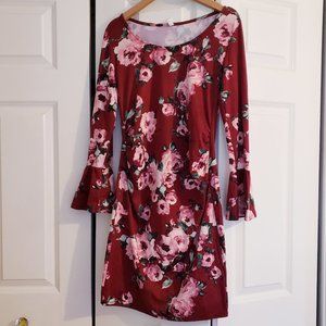 PinkBlush Floral Stretch Maternity Dress